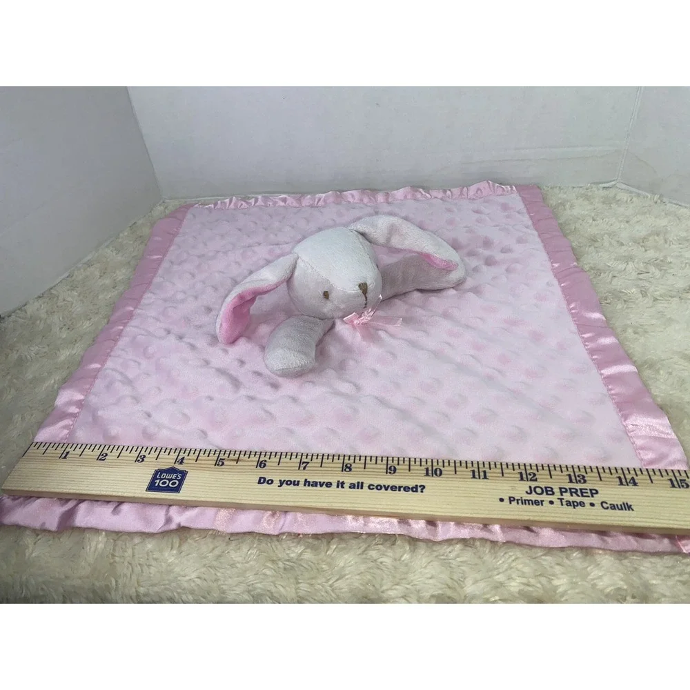 Blankets Beyond Pink Bunny Baby Blanket Minky‎ Dot Security Lovey HG9